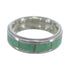 Southwest Authentic Sterling Silver And Turquoise Inlay Ring Size 5-1/2 VX58401